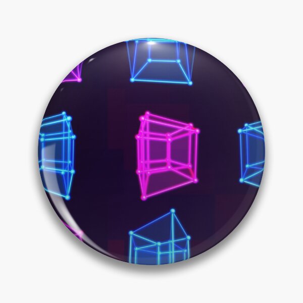 Item preview, 4D Hypercube Tesseract Array Matrix with Trippy Visual Neon Colors designed and sold by IncrediVFX.