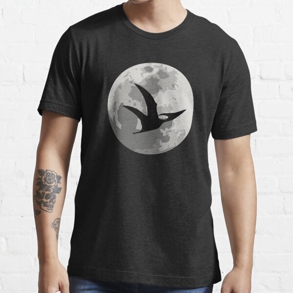 Dinosaur Moon Silhouette - Pterodactyl Essential T-Shirt