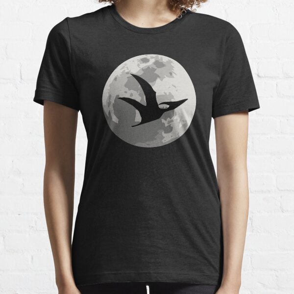 Dinosaur Moon Silhouette - Pterodactyl Essential T-Shirt