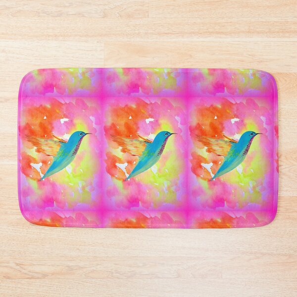 Item preview, Hummingbird with bright watercolour patterns designed and sold by CatherineJacobs.