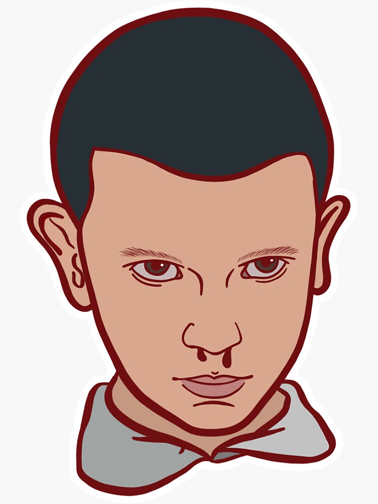"Stranger Things Eleven Nose Bleed (Millie Bobby Brown)" Sticker by