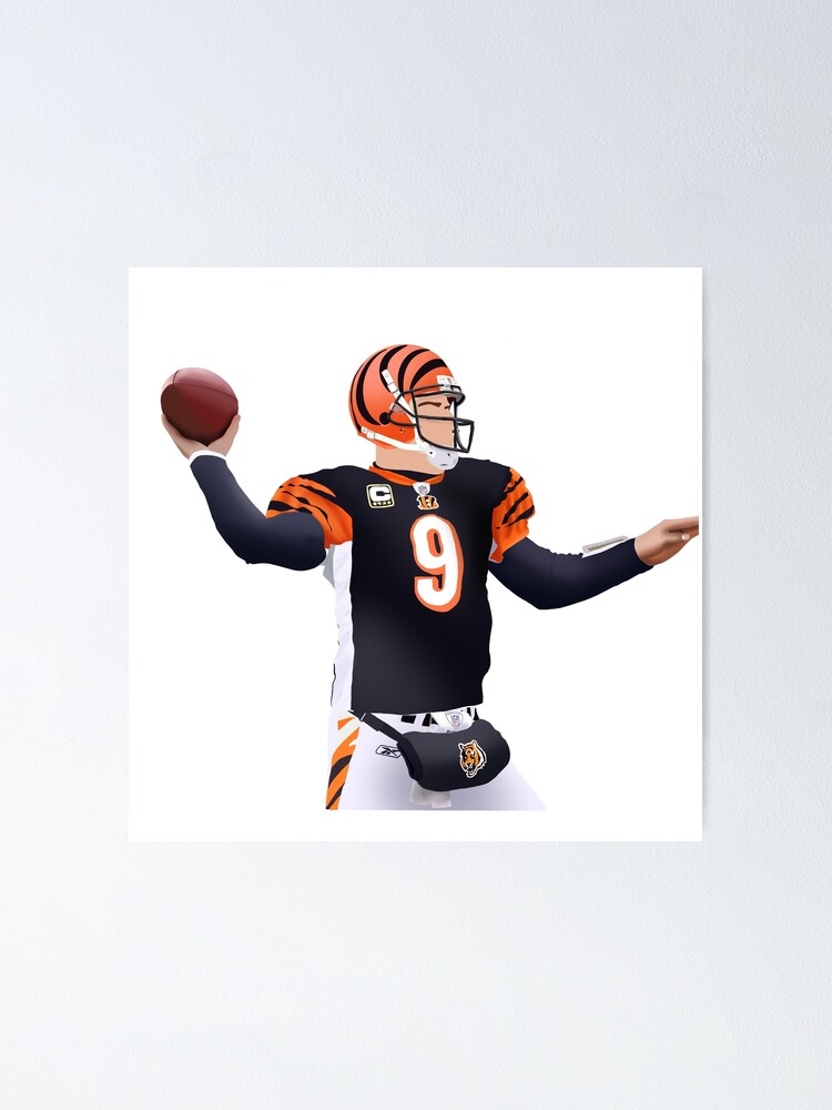 Joe Burrow Bengals White Poster for Sale by ryanclark12