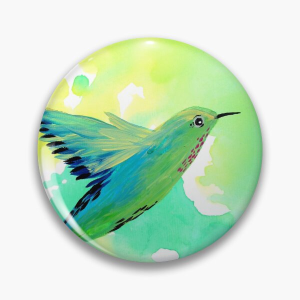 Item preview, Hummingbird with Green patterns in watercolour designed and sold by CatherineJacobs.