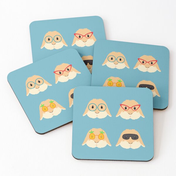 Item preview, Holland Lop Bunny Wearing Glasses designed and sold by Lulupainting.