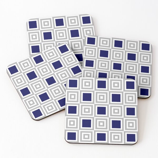 Item preview, Blue and Grey Block Pattern designed and sold by Poetic Patterns Studio.