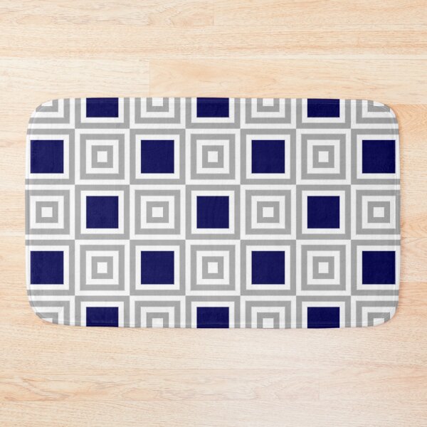 Aperçu de l'œuvre Motif de blocs bleu et gris créée et vendue par Poetic Patterns Studio.