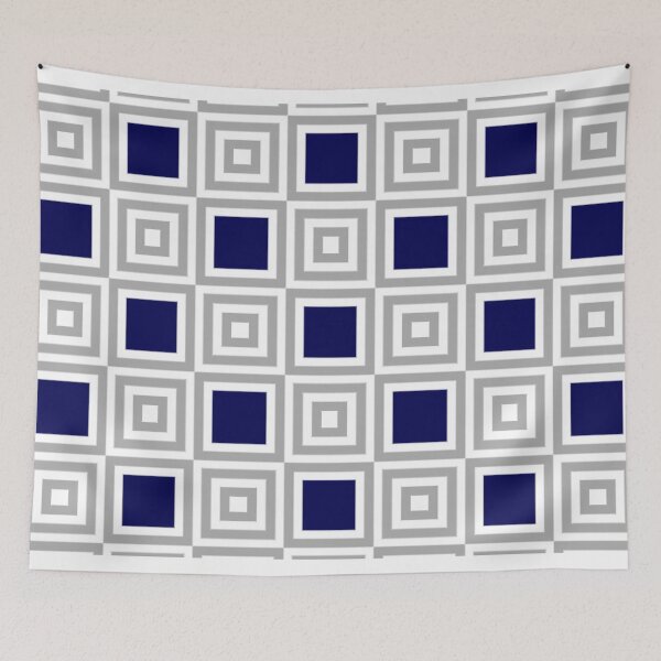 Aperçu de l'œuvre Motif de blocs bleu et gris créée et vendue par Poetic Patterns Studio.
