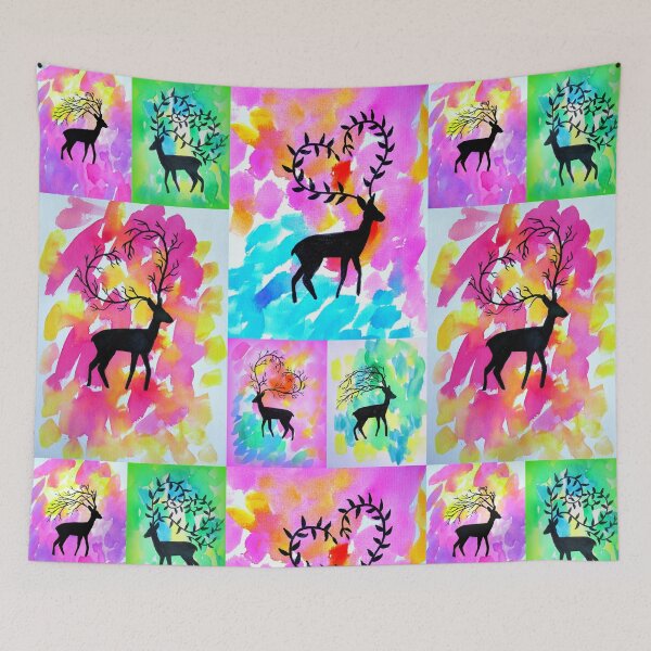 Item preview, stags with beautiful antlers designed and sold by CatherineJacobs.