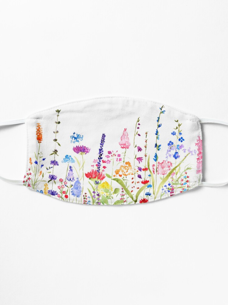 Alternate view of colorful wild flower field Mask