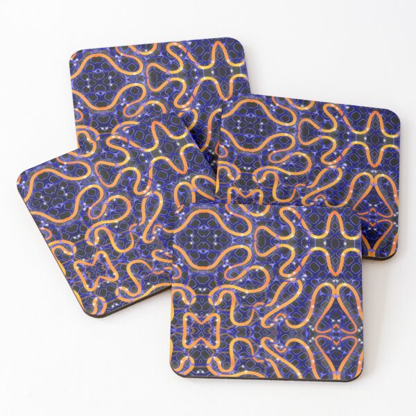 Item preview, Blue and Orange Abstract Pattern designed and sold by ArtyEngineer.