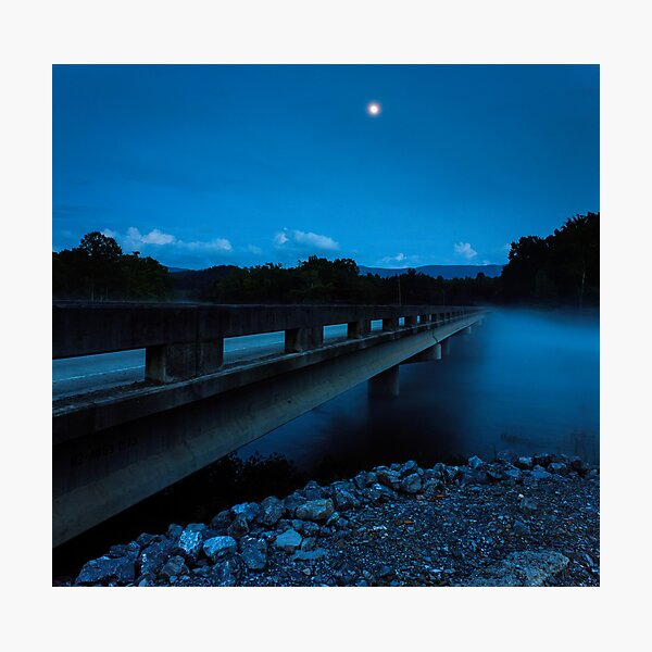 Bridge and Moon Photographic Print