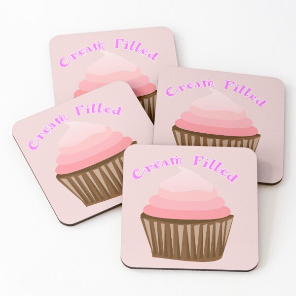 Item preview, CREAM FILLED - CUPCAKES - FUN PARODY DESIGN- PINK ICING   designed and sold by Iskybibblle.