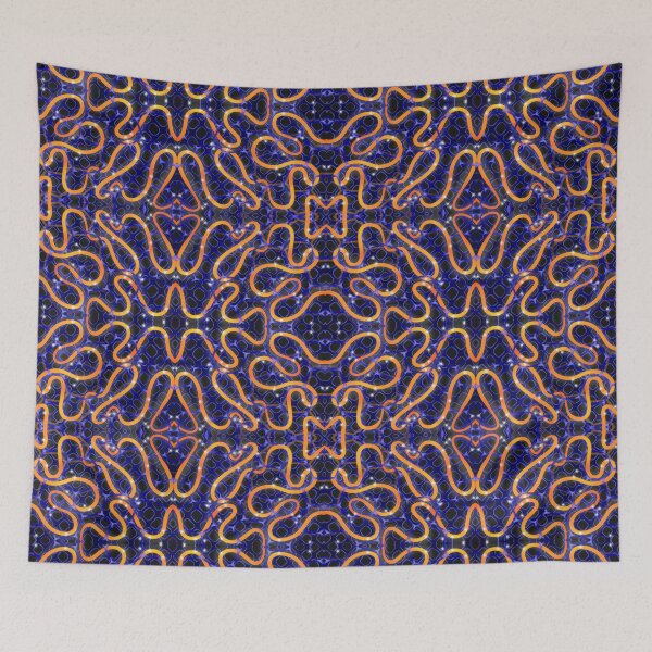 Item preview, Blue and Orange Abstract Pattern designed and sold by ArtyEngineer.