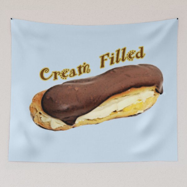 Item preview, CREAM FILLED CHOCOLATE ECLAIR - FUN PARODY DESIGN- LIGHT BLUE   designed and sold by Iskybibblle.