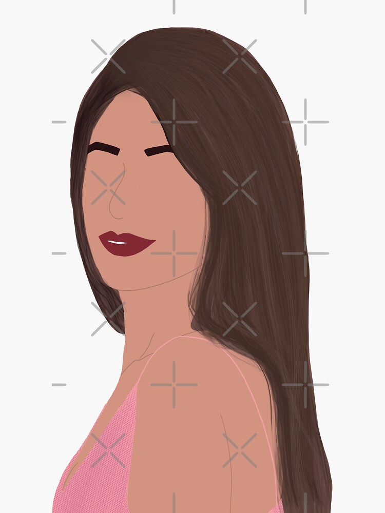 "Camila Cabello Drawing Repaint" Sticker by marlyhartranft | Redbubble