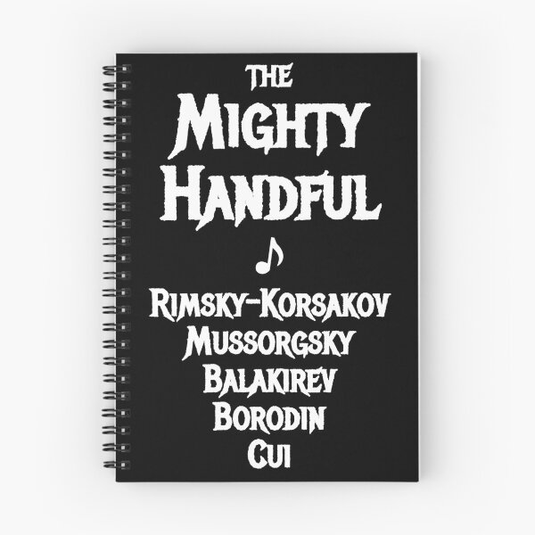 Item preview, The Mighty Handful | Best Russian Heavy Metal Band of the 19th Century | Rimsky-Korsakov Mussorgsky Balakirev Borodin Cui | Black and White designed and sold by EarlessPierre.