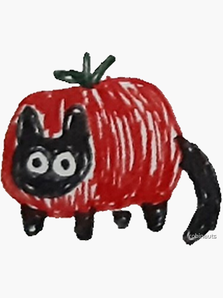 "tomato cat" Sticker for Sale by robinauts Redbubble