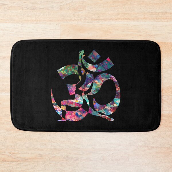 Item preview, Yoga OM and Warrior Pose Colored Pattern designed and sold by dezstudio.
