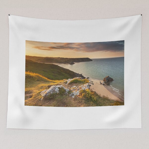 Item preview, Three Cliffs Bay from Penmaen Burrows, Gower, Wales  designed and sold by Dan Santillo.