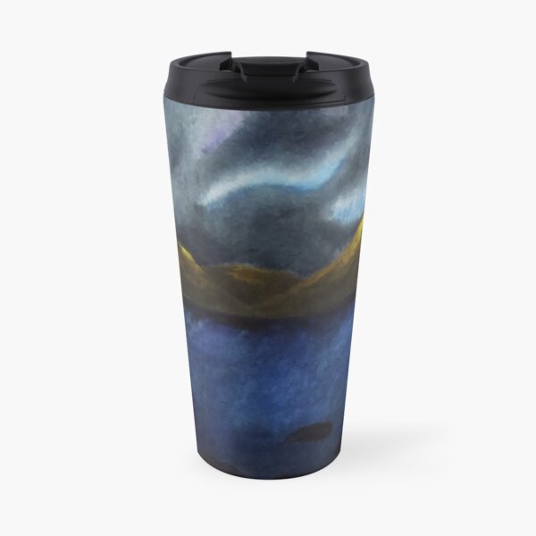 Nordlichter / Aquarell Kaffee-Thermobecher