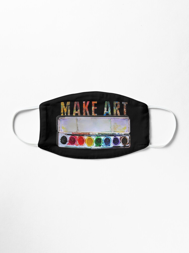 Alternate view of MAKE ART Funny Artist Painting Teacher Humor gifts Mask