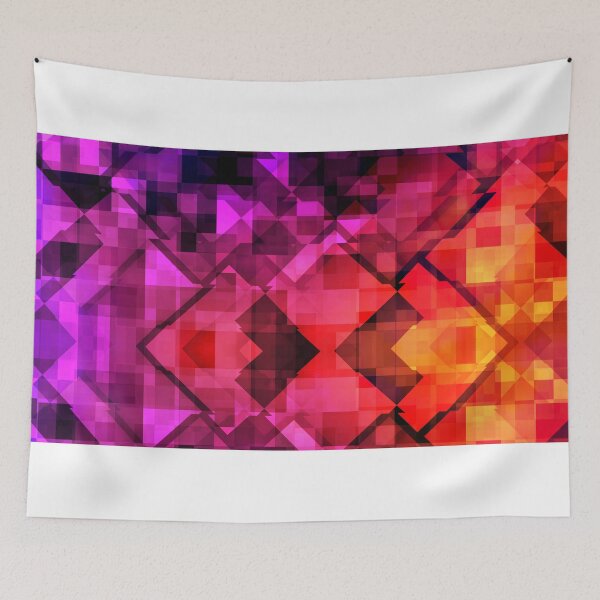 Item preview, Abstract Rising Geometric Square Shapes and Colorful Line Pattern designed and sold by IncrediVFX.