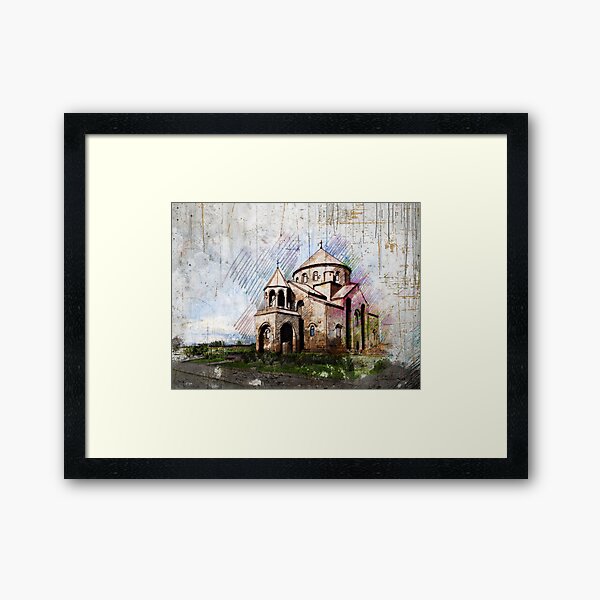 Armenian church Hripsime Framed Art Print