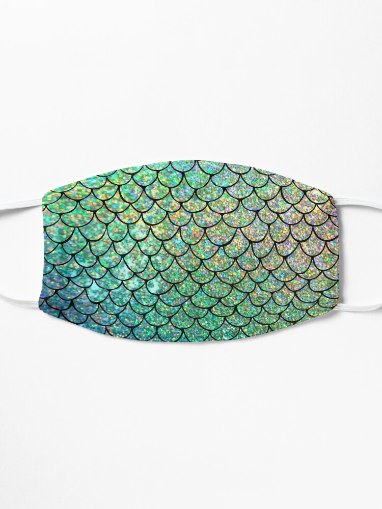 Alternate view of Colorful Glitter Mermaid Scales Mask