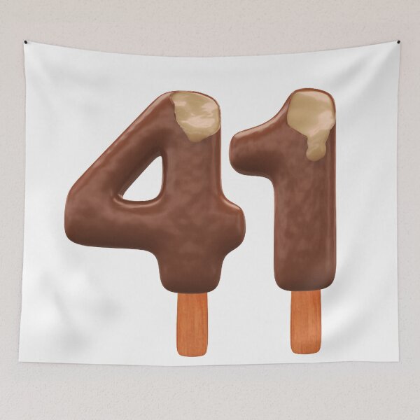 Item preview, 41 Ice Cream Fourty One Number 3d Chocolate designed and sold by HelloFromAja.
