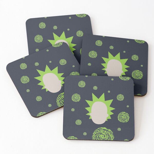 Rick and Morty - Rick Sanchez Pattern Coasters (Set of 4)