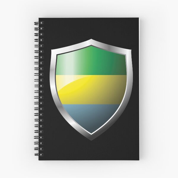 Item preview, Strong Gabon Flag Shield Country designed and sold by HelloFromAja.