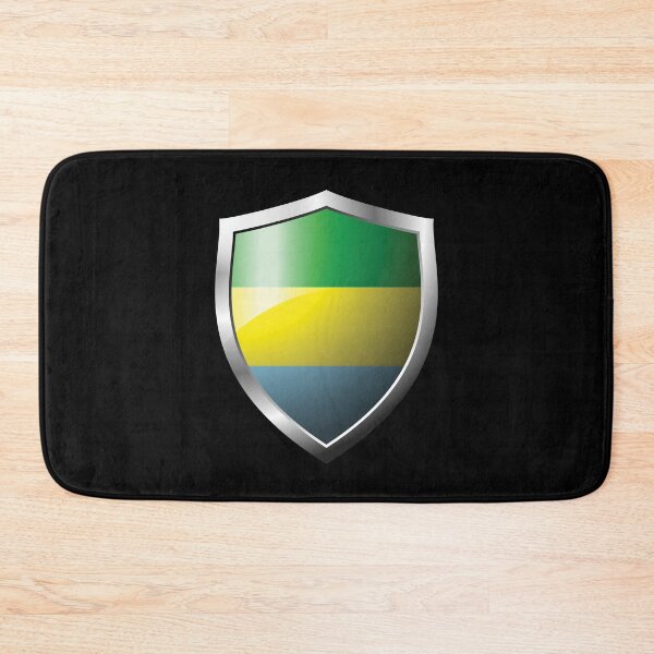 Item preview, Strong Gabon Flag Shield Country designed and sold by HelloFromAja.