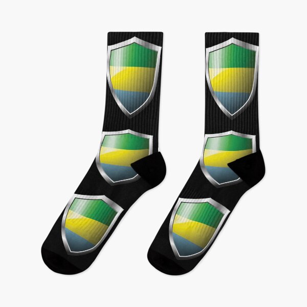 Item preview, Strong Gabon Flag Shield Country designed and sold by HelloFromAja.