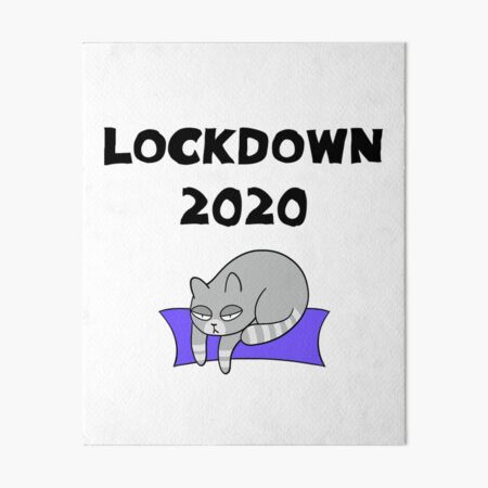 Lockdown 2020 I Need Some Cheering Up Funny Quote Cute Grumpy Cranky Depressed Little Funny Grey Cat On A Pillow Cartoon Art Board Print By Blaisedesign Redbubble