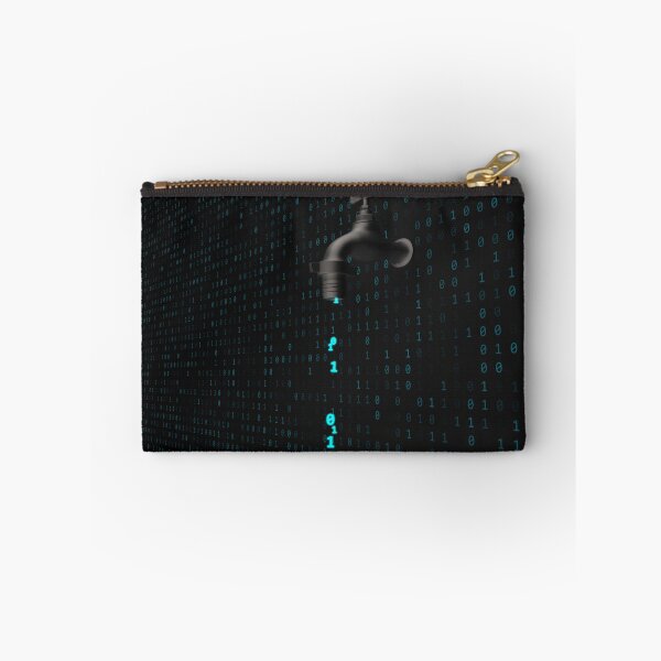 Item preview, Data Leak Concept with Software Binary Code Flowing from Faucet Tap designed and sold by IncrediVFX.