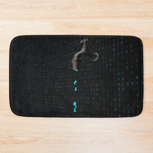 Item preview, Data Leak Concept with Software Binary Code Flowing from Faucet Tap designed and sold by IncrediVFX.