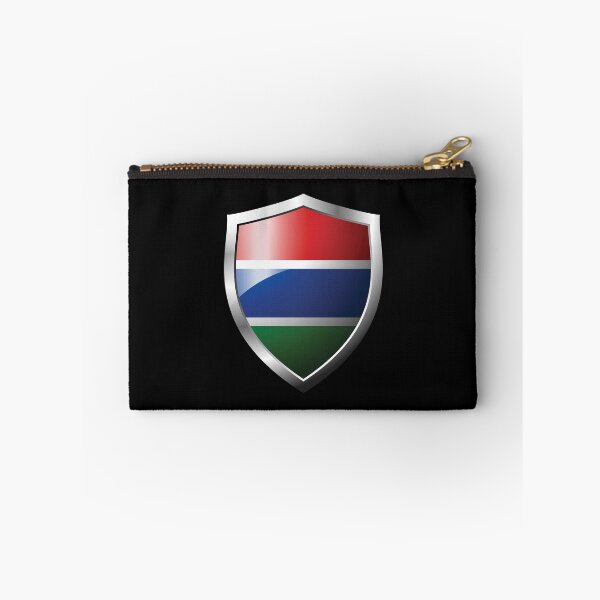 Item preview, Strong Gambia Flag Shield Country designed and sold by HelloFromAja.