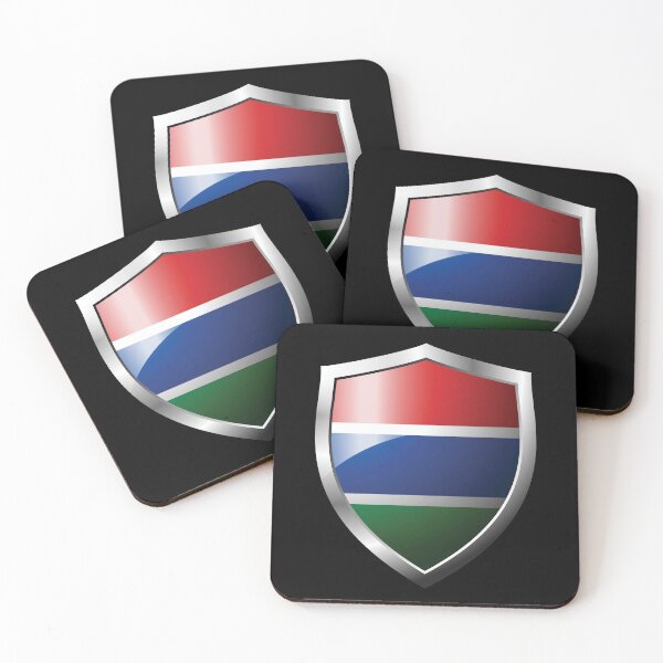 Item preview, Strong Gambia Flag Shield Country designed and sold by HelloFromAja.