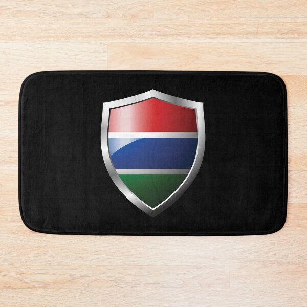 Item preview, Strong Gambia Flag Shield Country designed and sold by HelloFromAja.
