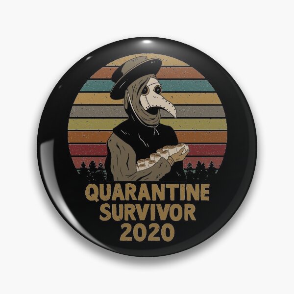 Plague Doctor Quarantine Survivor 2020 Vintage Pin