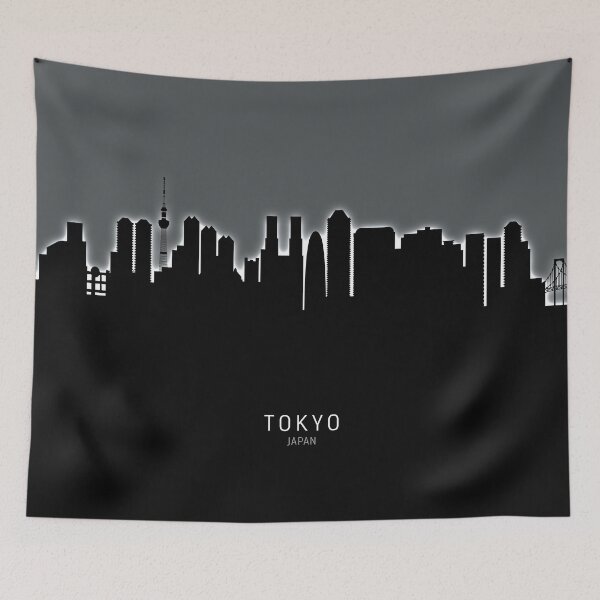 Artikelvorschau, Tokyo Japan Skyline entworfen und verkauft von ArtPrints.