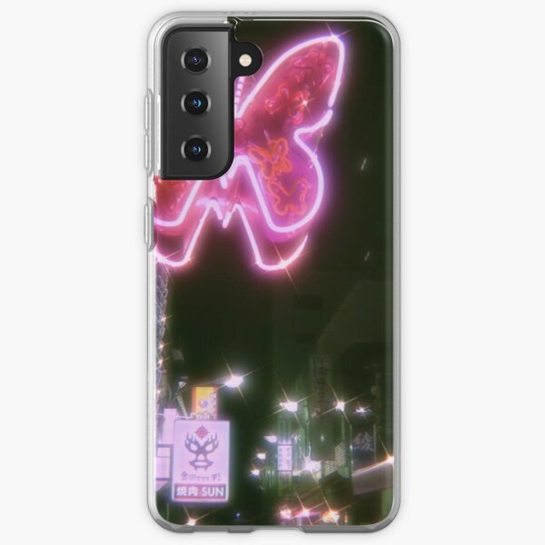 butterfly aesthetic sparkle print Samsung Galaxy Soft Case