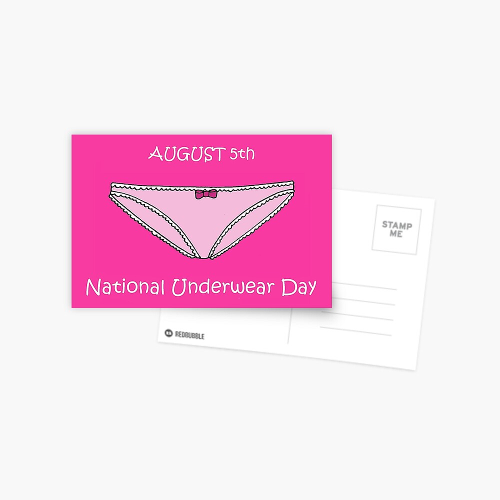 August 5th National Underwear Day Pink Panties Art Board Print for Sale by  KateTaylor