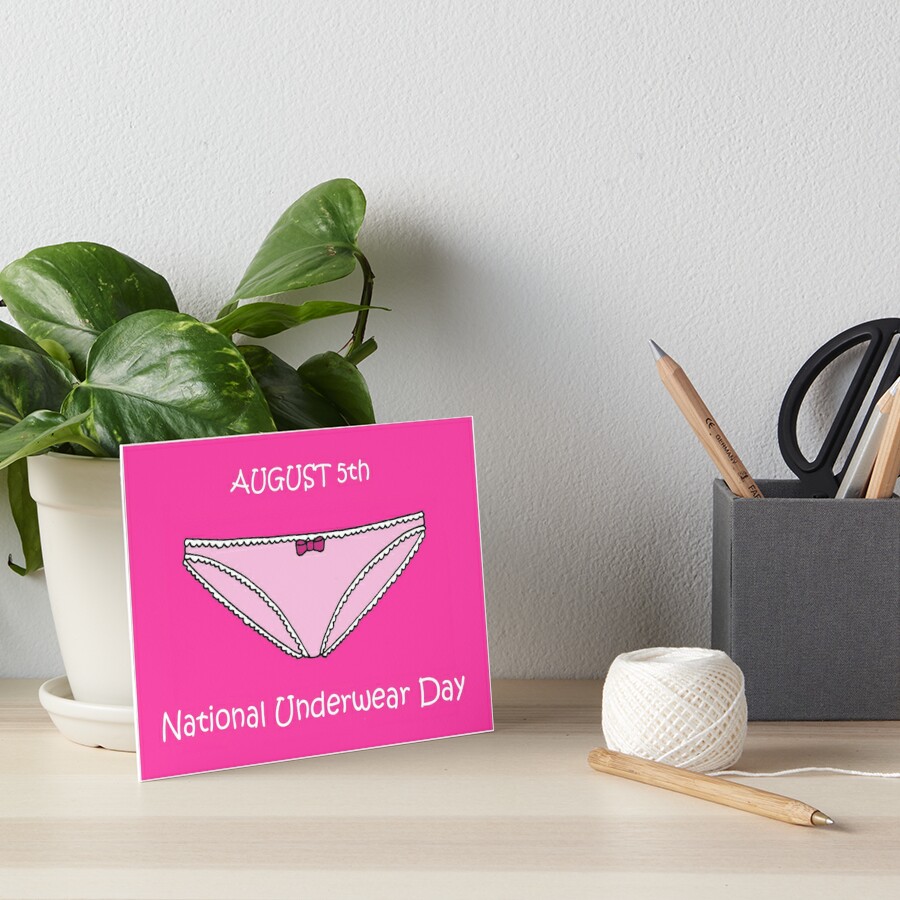August 5th National Underwear Day Pink Panties | Art Board Print