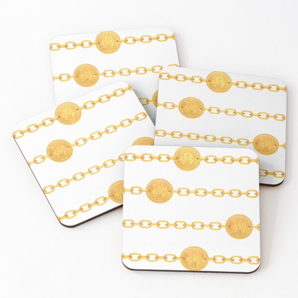 Item preview, Golden Bitcoin Blockchain Transaction Chains Moving Left and Right designed and sold by IncrediVFX.