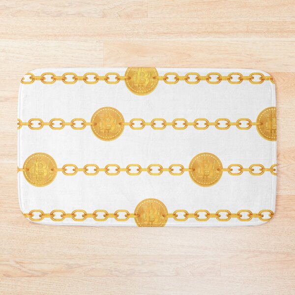 Item preview, Golden Bitcoin Blockchain Transaction Chains Moving Left and Right designed and sold by IncrediVFX.
