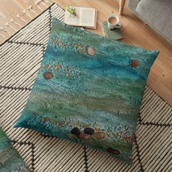 Ostsee / Mixed Media Bild Bodenkissen