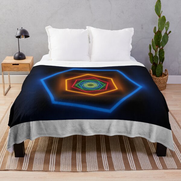 Item preview, Fly in Moving Hexagon Rainbow Glowing Neon Lights Tunnel Corridor designed and sold by IncrediVFX.
