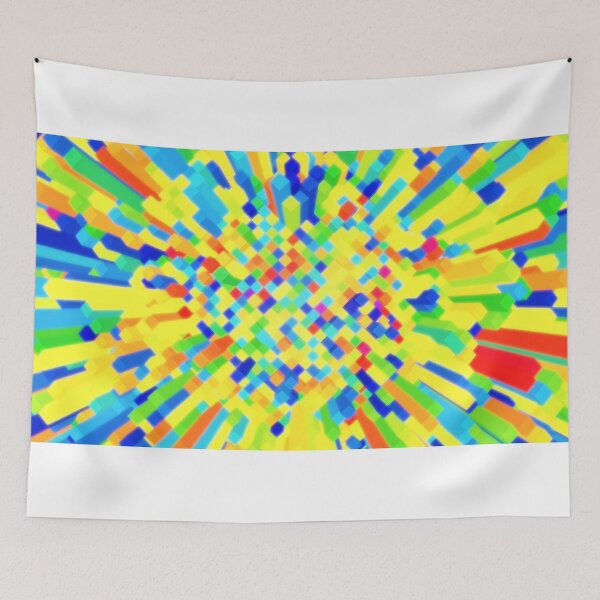 Item preview, Multicolored Cel Shaded Toon Cube Field Randomly Moving Up and Down designed and sold by IncrediVFX.
