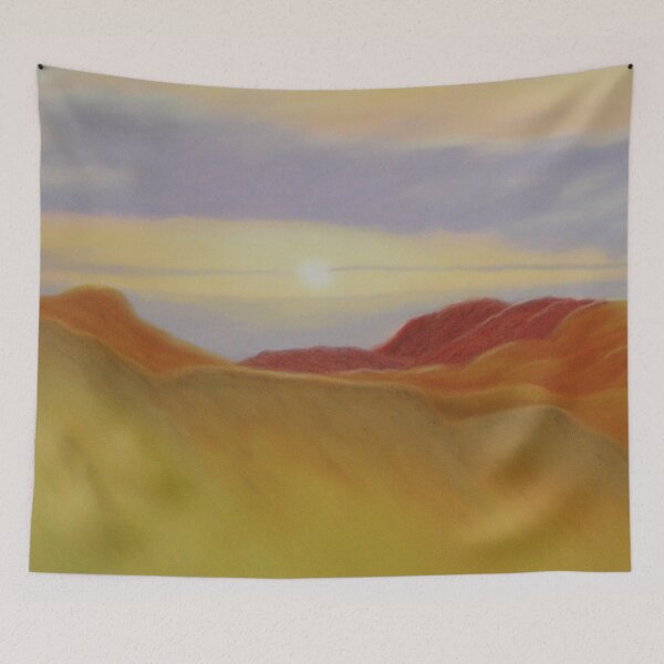 Item preview, Yellow desert / pastel painting designed and sold by DoreenGehrkeArt.